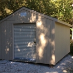 Lake Como WI 12x16 gable with roll up door